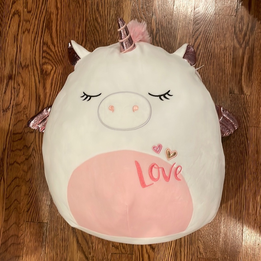 16” White Unicorn Squishmallows Plush